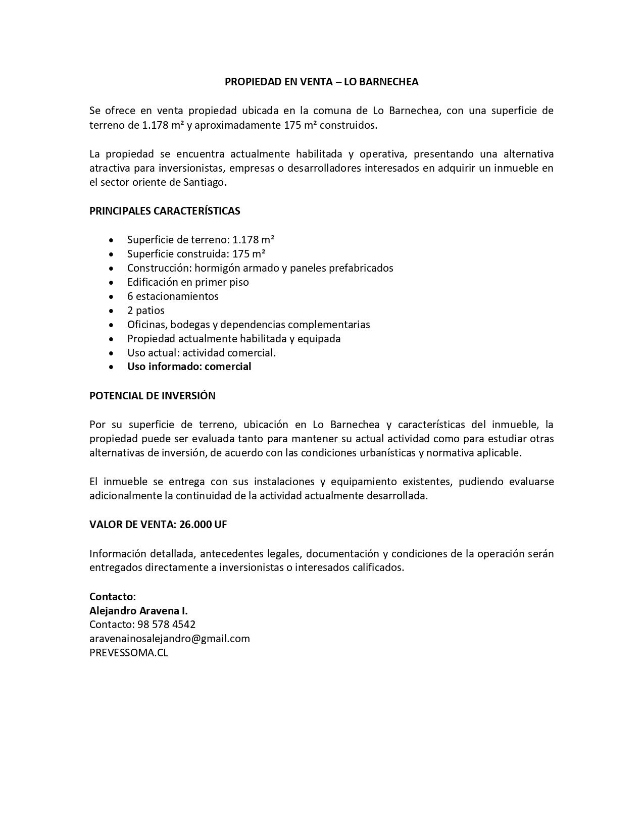 Local comercial en Lo Barnechea